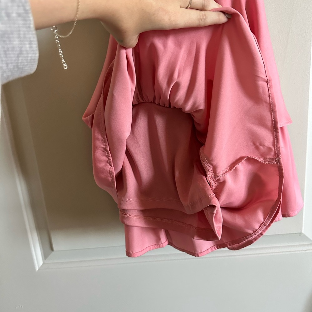 Francesca's Collections Pink Tiered Mini Dress - Picture 3 of 5